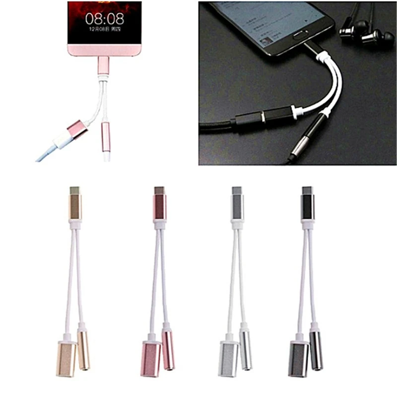 Горячий 3c-золотой USB TYPE-C до 3,5 аудио кабель TYPE-C кабель для гарнитуры TYPE-C зарядки телефона