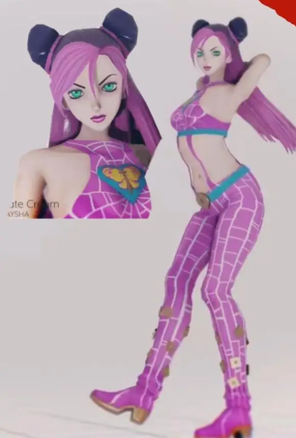 JoJo's Необычные Приключения Косплей Jolyne Cujoh костюм Куджо топ+ брюки