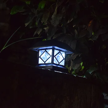 

1W Garden Gate Corridor Park Decoration Light Outdoor Solar Post Light Garden Wood Post Light Energia Solar Garden Lamp