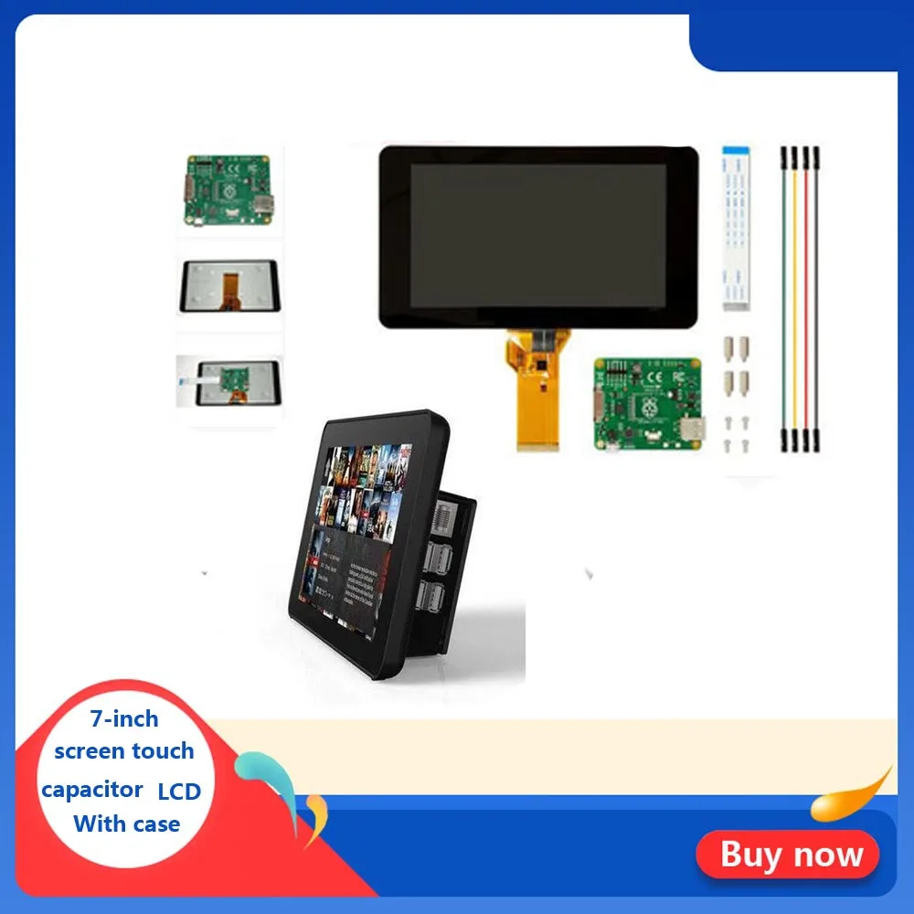 Raspberry Pi официальный 7-дюймовый сенсорный экран конденсатор с алюминиевой крышкой