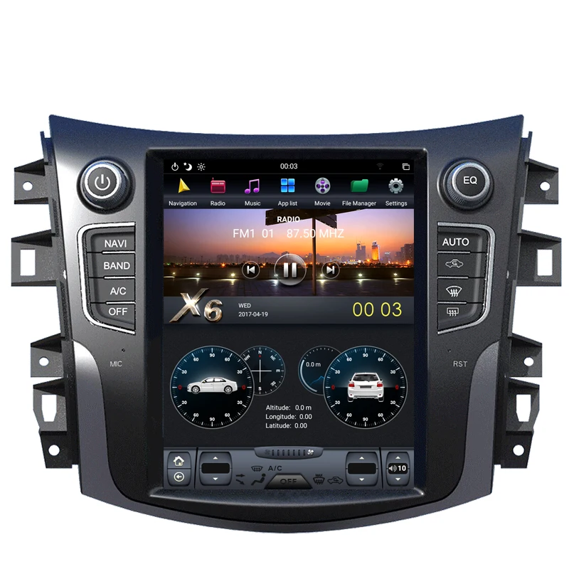 Sale NAVITOPIA 10.4inch 4G+64GB Tesla Style Vertical Screen Android 8.1 Car DVD GPS Navigation for Nissan Terra Navara/NP300 8