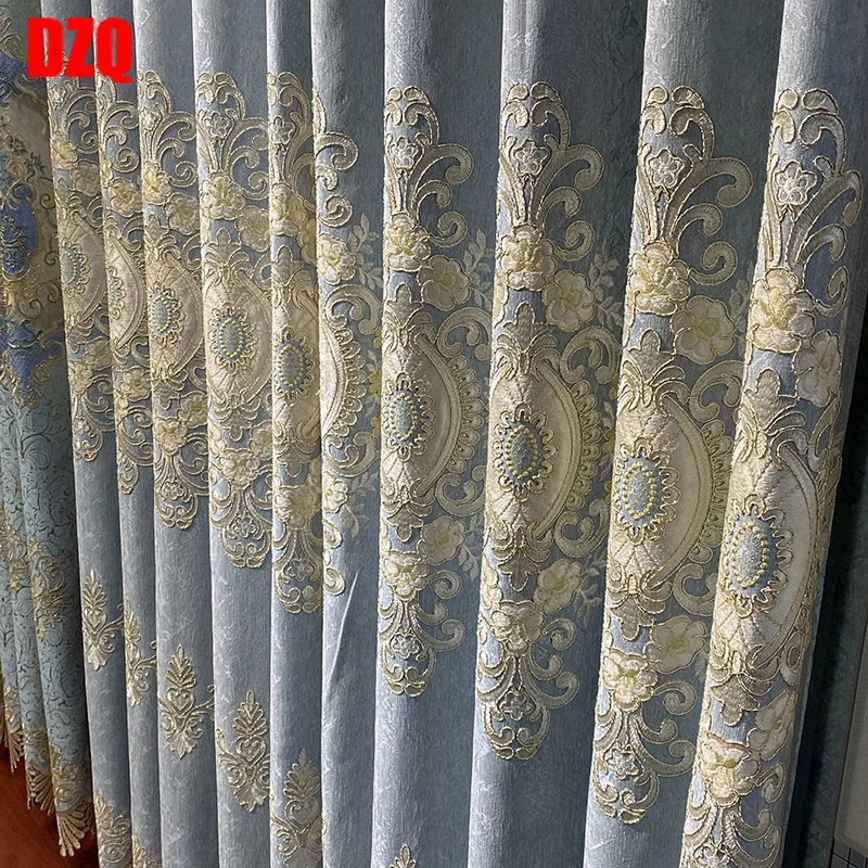 Жаккардовая ткань королевская роскошь вышивка затемняющие шторы европейские