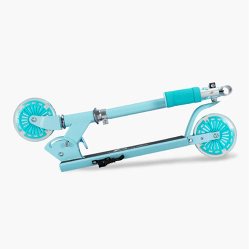 Children's scooter, kids flashing wheel, foldable two-wheeled scooter, 6-12 years old, skating, sled, baby carriage