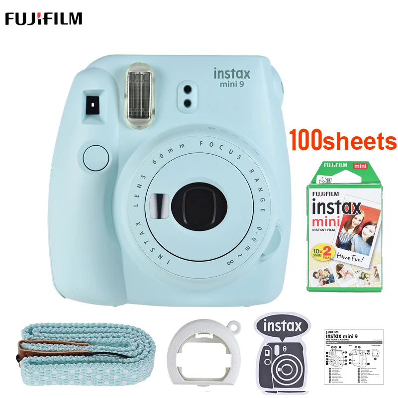 Новинка 5 цветов Fujifilm Instax Mini 9 мгновенная камера фото камера+ 100 листов фотобумага Аксессуары для фотографии