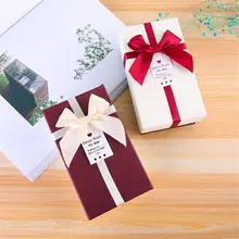 1 шт. галстук-бабочка конфетный цвет шкатулка для ювелирных изделий украшения DIY бумажные подарочные коробки для свадьбы День рождения украшения поставки