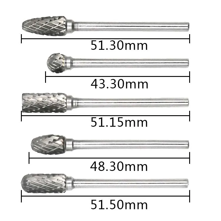 10pcs/set 3*6MM Double text Head Tungsten Carbide Rotary Tool Point Burr Die Grinder Abrasive Tools Drill Milling Engraving Bits