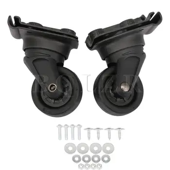 

BQLZR 2 x Luggage Front Wheel Replacement Parts Suitcase Spinner Wheel W161#