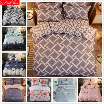 

Plain Plaid Duvet Cover 3/4 pcs bedding Set Adult Kids Child Bed Linen Single Queen King Size Sheet Quilt Pillow Case Bedspreads