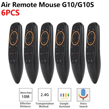 

[6 pcs] G10 G10S Voice Air Mouse Android TV Box support Googel Voice Search and Assistant Linux Windows