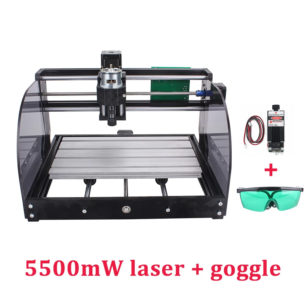 Зеленый CNC 3018 PRO лазерный гравированное дерево фрезерный станок с ЧПУ GRBL ER11 DIY гравировальный станок для древесины PCB ПВХ Мини CNC3018 гравер - Цвет: Зеленый