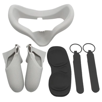 

4pcs/set Silicone Cover Controller Grip Skin Anti-throw Soft For Oculus Quest Lightproof