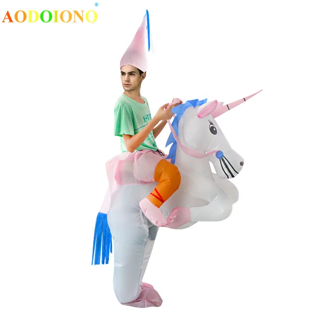 Unicorn Inflatable Kids Costume Ride-on Animal Outfit for Child Cosplay Clothes Party Carnival Blow Up Dragon Toys Fancy Dress 4