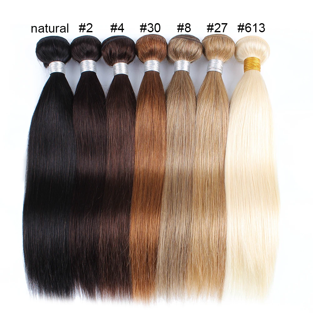 Glad bewaker Uitdrukkelijk 1 Piece Color 8 Ash Blonde #27 #4 Brown 1B27 Remy Human Hair Bundles  Extension Silky Straight Style 10 24 inch Bobbi Collection|Hair Weaves| -  AliExpress