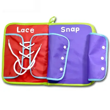 

Montessori Learn To Dress Boards Quiet Book Early Learning baby Basic Life dressing Skills Toys Zip Snap