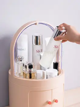 

Storage Of Transparent Receive A Case Desktop Web Celebrity Makeup Brush Cosmetics Skincare Products Lipstick Dustproof Shelf