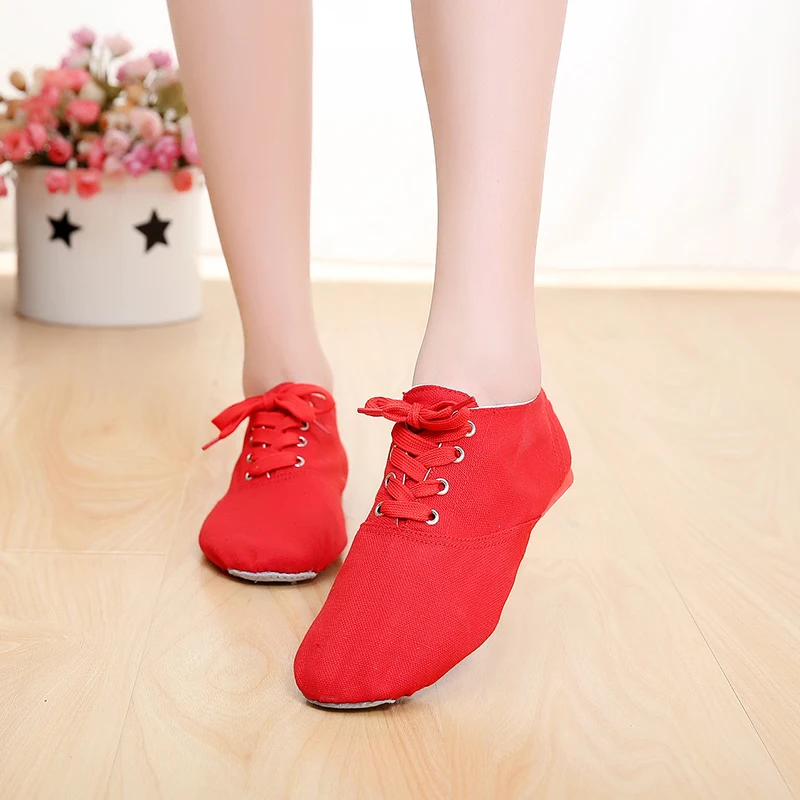 Парусиновые пуанты для женщин и мужчин балетные туфли красные синие розовые