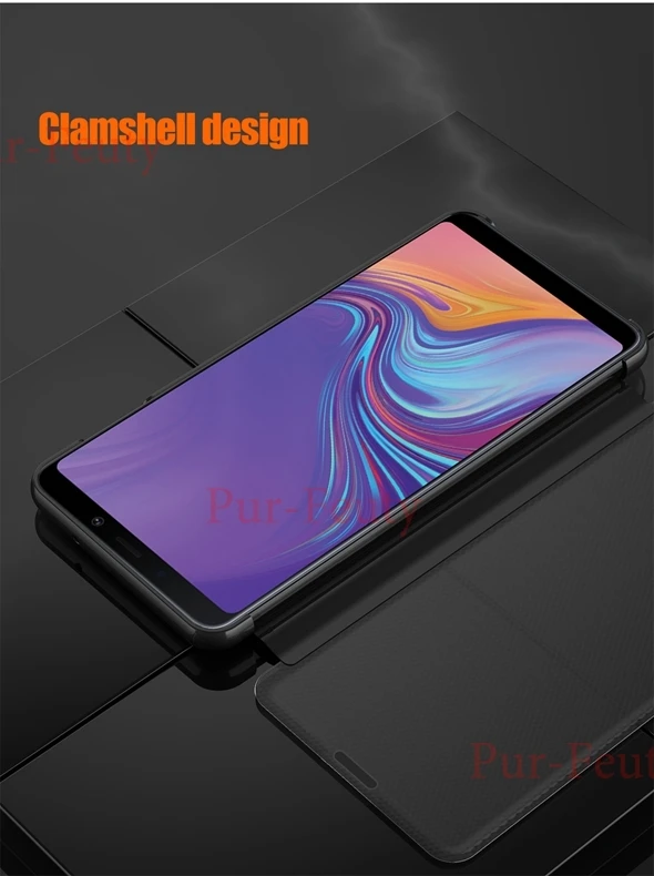 Зеркальный умный чехол для samsung A6 A8 Plus 2018 SM-A730F/DS прозрачный зеркальный держатель-книжка чехол для samsung Galaxy A6 A7 A9 2018