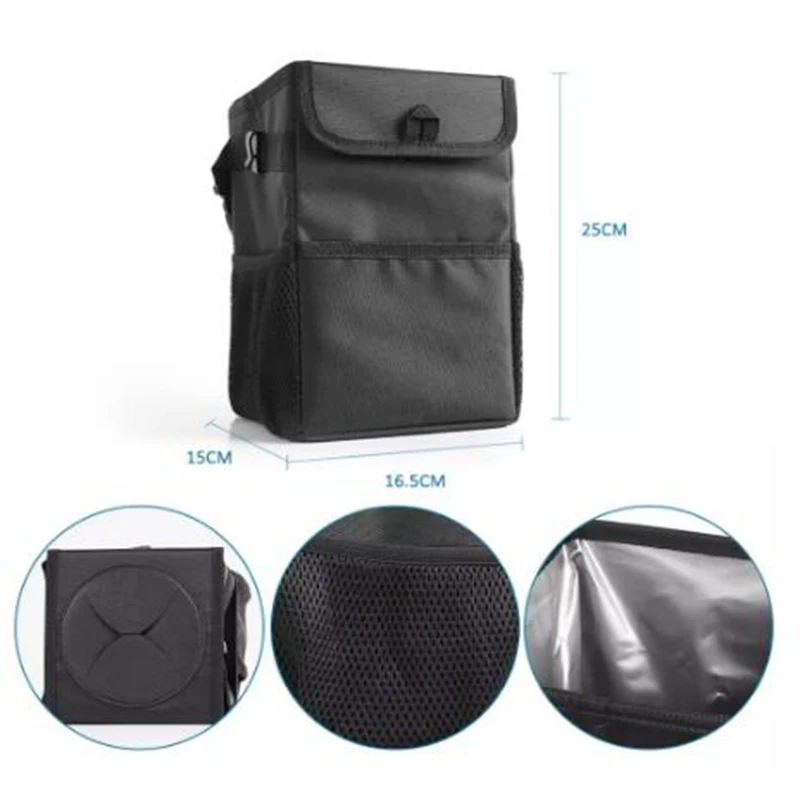 Car waterproof car trash can, auto parts organizer, trash can can, car storage bag