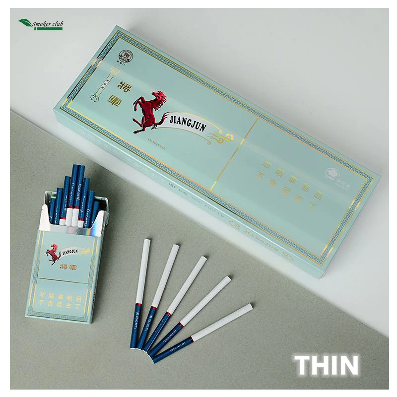 Jiangjun Fine Mint Flavor Herbal Tea Smoke Healthy No Nicotine Cigarettes Tea Tobacco 100
