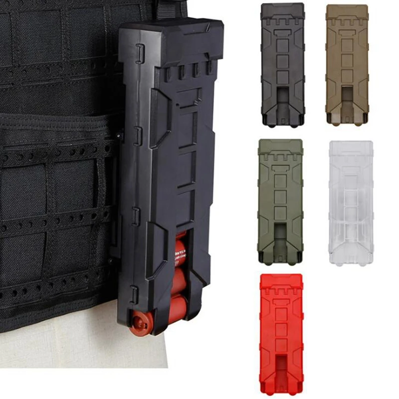 Tactical Shotgun Magazine Pouch Airsoft Paintball Ammo Carrier 10 Rounds 12 Gauge Reload Ammo Shells Molle Magazine Case