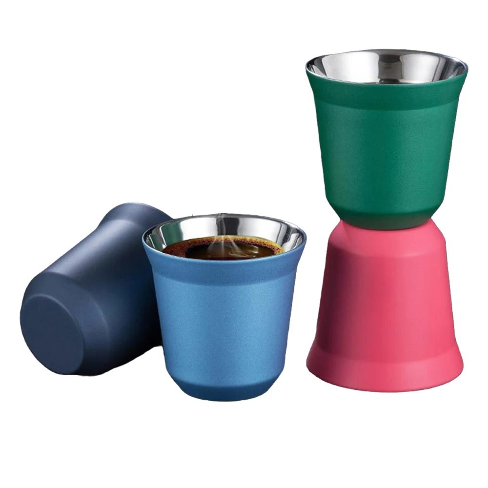 Uitdrukking Ik was mijn kleren ader 80ml Double Wall Stainless Steel Espresso Cup Insulation Nespresso Pixie Coffee  Cup Capsule Shape Cute Thermo Cup Coffee Mugs|Mugs| - AliExpress