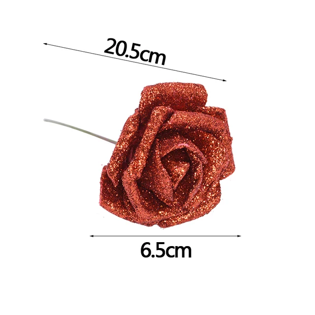 6CM rose glitterate artificiali artigianato fai-da-te incantatrice blu  Bouquet di cartoni animati multicolori moda fiori decorativi da sposa  semplici - AliExpress