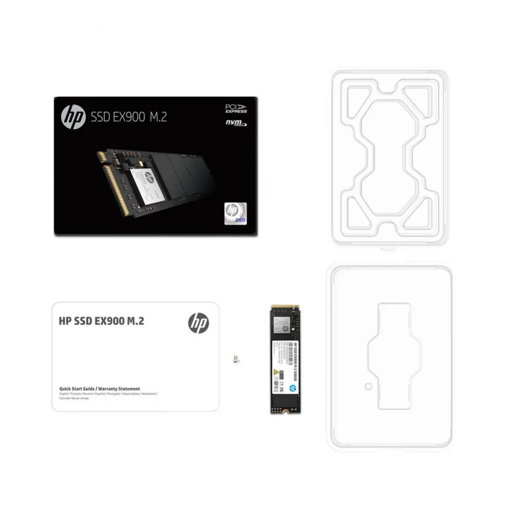 Твердотельный накопитель HP EX900 M.2 (80 мм) NVMe 1.3 PCIe Gen3 x4 3D NAND TLC|Внутренние