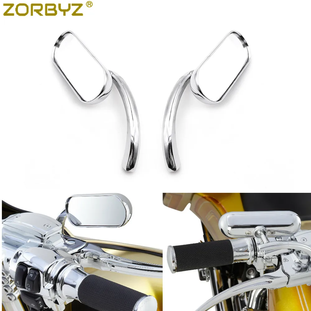 ZORBYZ 1 пара мотоцикл хром мини овальные боковые зеркала для Harley Dyna Softail Sportster Touring