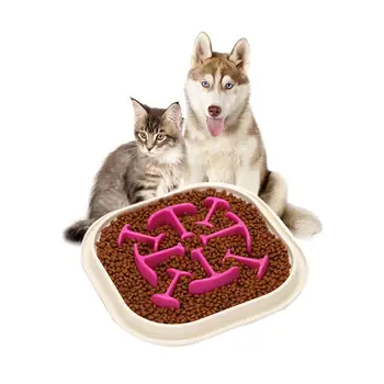 

ABS Pet Bowl Cat Dog Pets Slow Food Anti-feeding Bowls Wall Panel Type Cats Dogs Eat Feeder Supplies 090C
