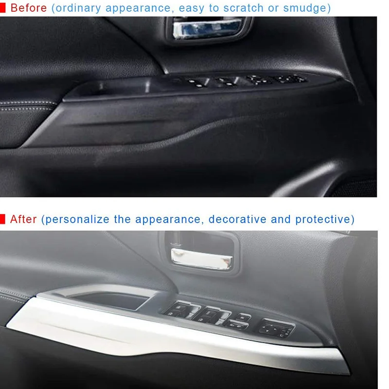 Автомобильный чехол для Mitsubishi Outlander 2013- АБС пластик внутренняя дверь подлокотник декоративная планка отделка 4 шт