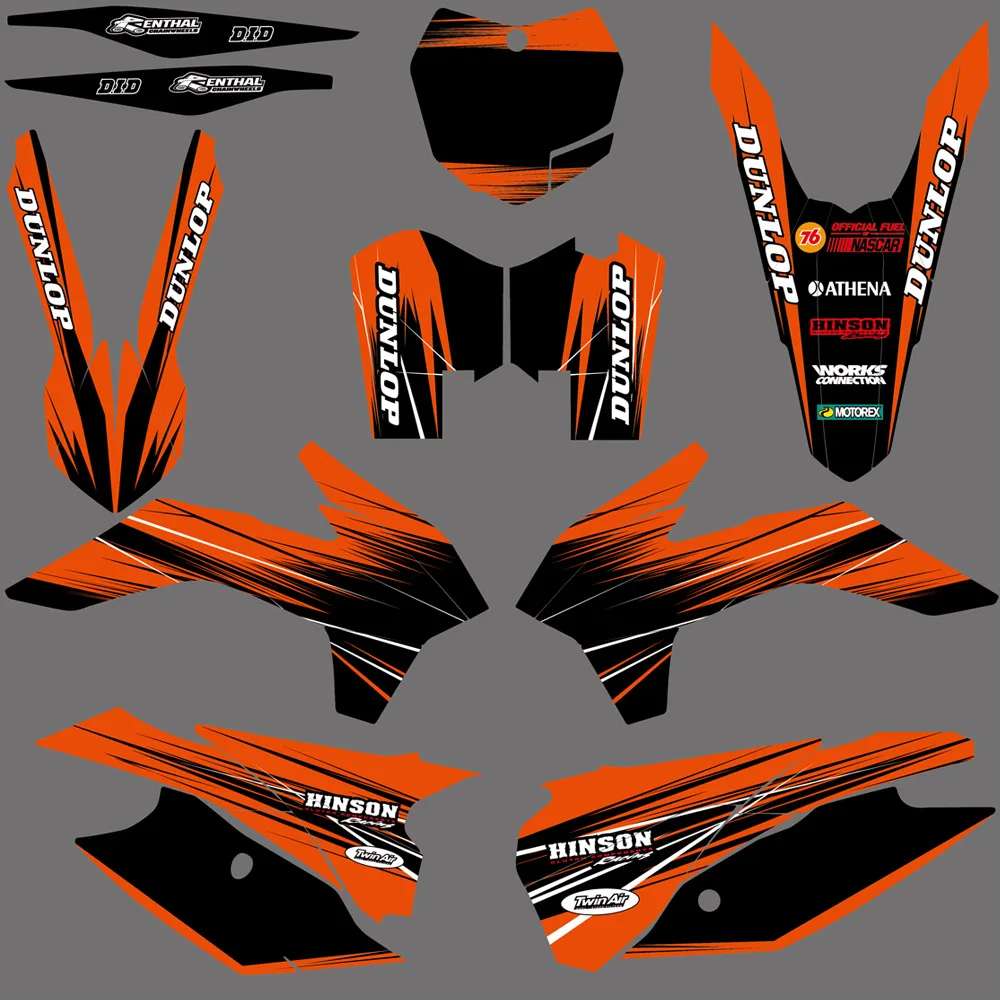 Chevrolet Graphic Car &amp; Truck Decals/Stickers KTM Dirt Bike Sticker Decal Sheet - Orange Motocross Graphics By Enjoy Mfg (Made In USA) Orange Graphic Car &amp; Truck Decals/Stickers
