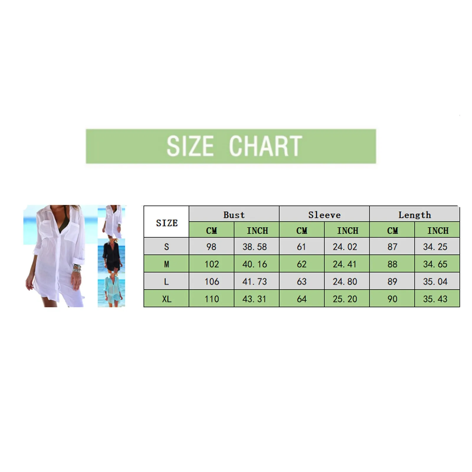 Blouse Top Tunics Chiffon Cardigan Long Sleeve Loose Beach Wear Cover Up Swimwear Women Dress Shirt