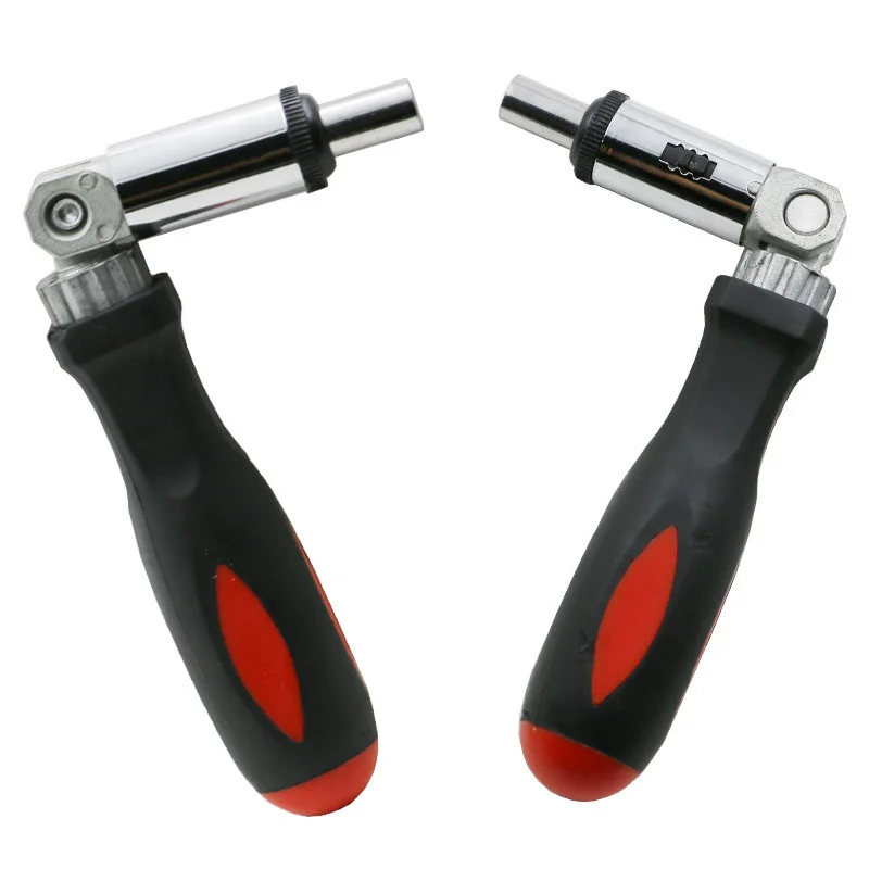 Multi-functional Ratchet Screwdriver Angle Variable 0-180 Degree-Horizontal Turn 1/4 Inch Hexagon Socket Port