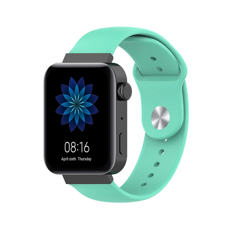 A Lake blue Стильный ремешок для xiaomi Watch band спортивный силиконовый браслет для xiaomi smart watch correa для xiaomi band аксессуары для часов - Цвет: A Lake blue