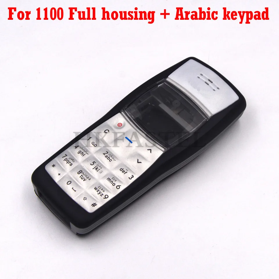 Full Black Arabic Hkfatel высококачественный чехол для Nokia 1100 полный корпус для мобильного телефона чехол английский/арабский клавиатура инструмент для клавиатуры - Цвет: Full Black Arabic