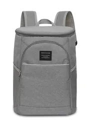 DENUONISS 20L Waterproof Insulated Thermal Backpack - Large Cooler for Picnics and Outdoor Adventures (Gray)