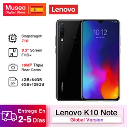 В наличии глобальная версия Lenovo K10 Note(Z6 Lite) смартфон 6 ГБ 128 ГБ Snapdragon 710 6,3 ''FHD + экран с тройной камерой 4050 мАч