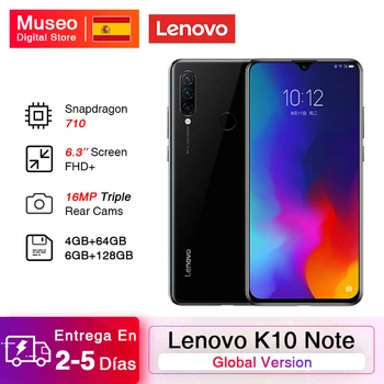 Перейти на Алиэкспресс и купить В наличии глобальная версия Lenovo K10 Note(Z6 Lite) смартфон 6 ГБ 128 ГБ Snapdragon 710 6,3 ''FHD + экран с тройной камерой 4050 мАч