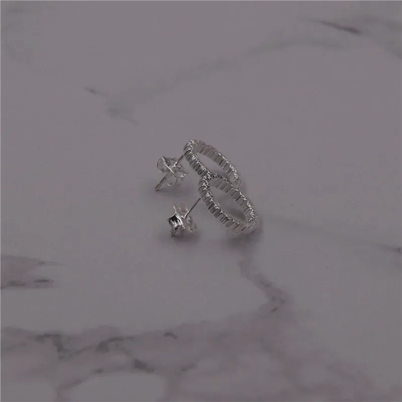 912723590 15mm 925 пробы серебряные серьги-гвоздики для женщин pendientes mujer moda pendientes mujer moda - Окраска металла: 912723590 15mm