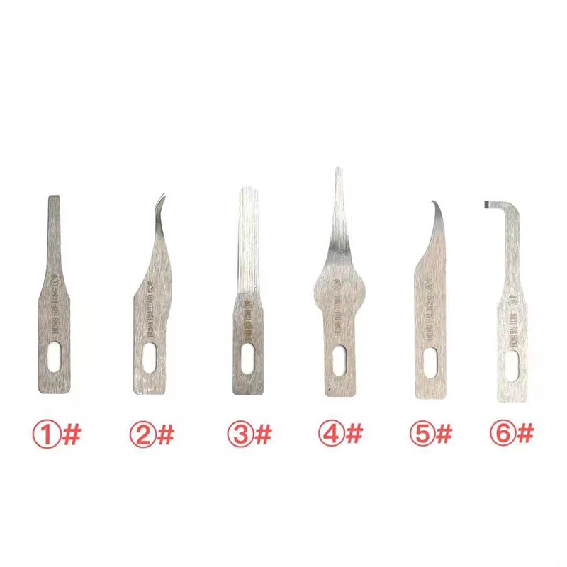 6PCS Seventh Generation HHT Professional Blades Set For Removing Glue For A8 A9 A10 A11 A12 A13 CPU Phone Pad Repairing Tools