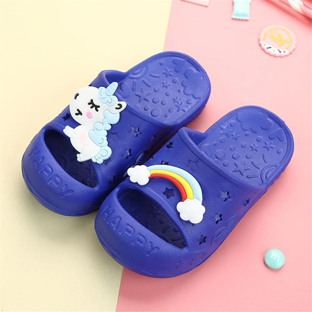 Unicorn Horse Rainbow Toe-Protected Kids Shoes Girls Children Slippers Boys Clog Baby Flip Flop Garden Footwear Home Beach EVA children's shoes for sale Children's Shoes