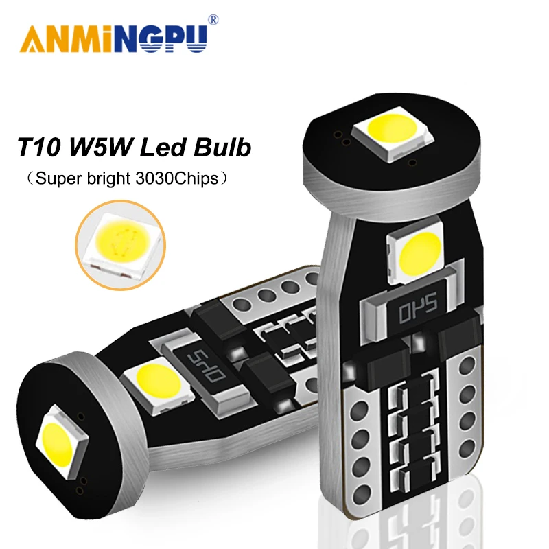 Светодиодный светильник ANMINGPU 2X T10 W5W Canbus 3030SMD светодиодный 194 168 лампа для чтения