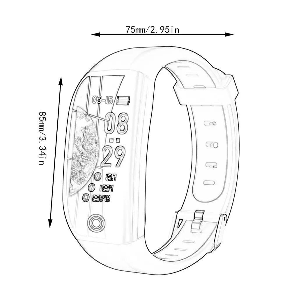 Color Screen Smart Bracelet Heart Rate Waterproof Sleep Health Monitoring Step Counter Bracelet