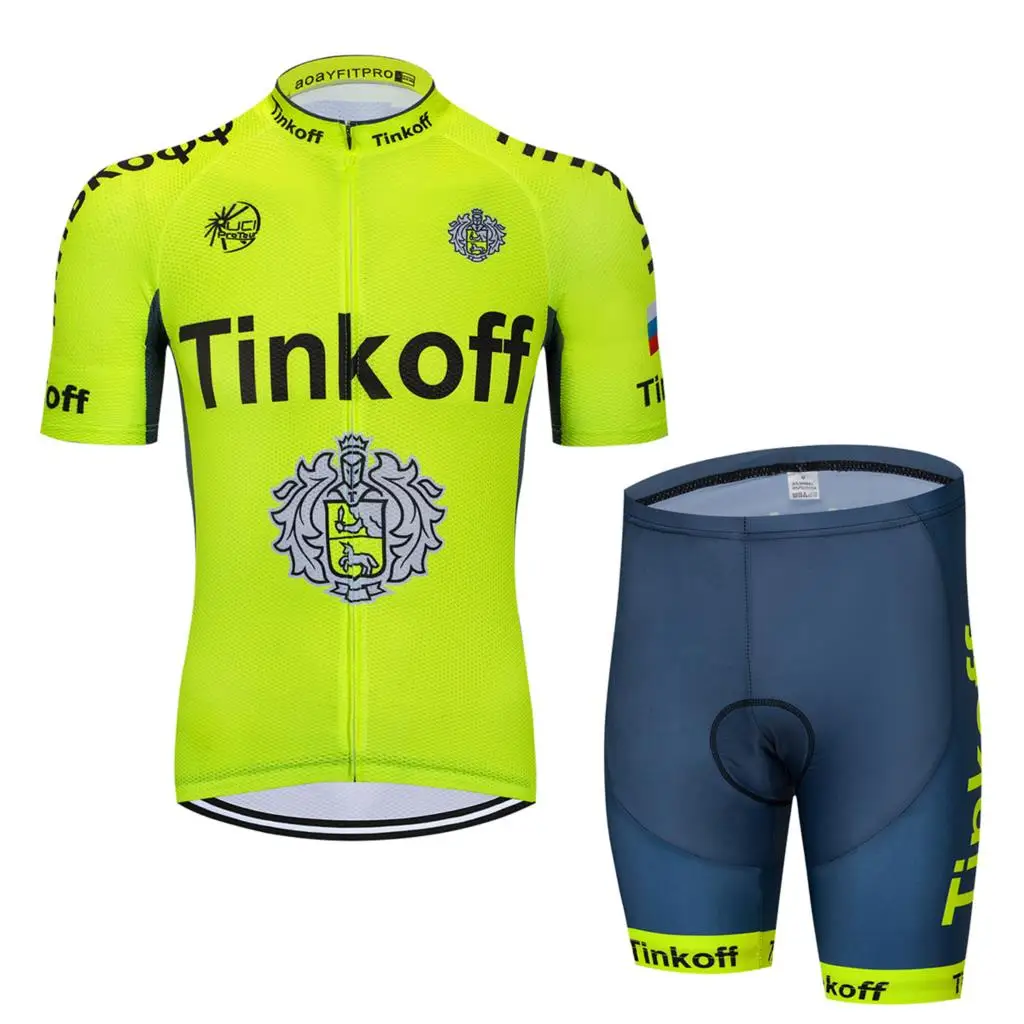 Tinkoff, Джерси, набор для велоспорта, профессиональная команда,, Джерси для велоспорта, MTB, одежда с коротким рукавом, набор для велоспорта, спортивная одежда, комплекты, Майо, Ropa Ciclismo - Цвет: Cycling set11