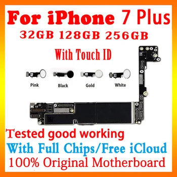 

Free iCloud for iphone 7 plus motherboard With touch ID,Original unlocked motherboard for iphone 7plus logic board good tested