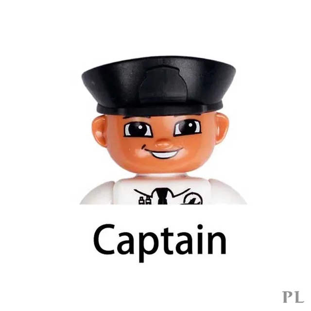 MOC DIY Big Building Blocks Scene Doll Figures Educational Toy Compatible Large Bricks Assembly Children Kids Gifts For Girl Boy Captain