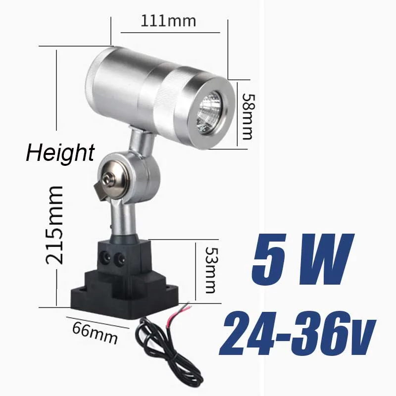 5W 24-36V Short Arm Светодиодный 24 220 В Длинный рычаг мастерской с ЧПУ станок светильник IP68 Водонепроницаемый взрывозащищенный токарный станок светильник ing промышленный - Цвет: 5W 24-36V Short Arm