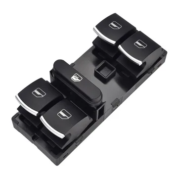 

1pc Window panel trim Car Auto 5-Button Master Power Switch For Passat Tiguan Golf 4 Door Black Interior