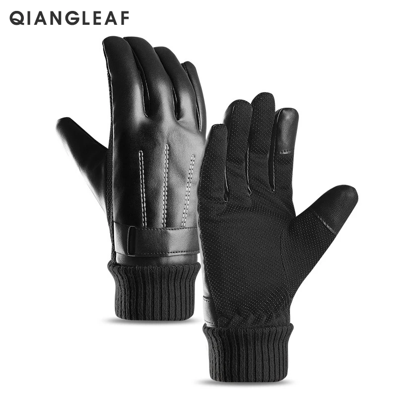 

QIANGLEAF Men's Gloves Non-slip Wearable Ski Gloves Mountain Snow Motorcycle Waterproof Snowmobile Motorcycle Gloves HD28
