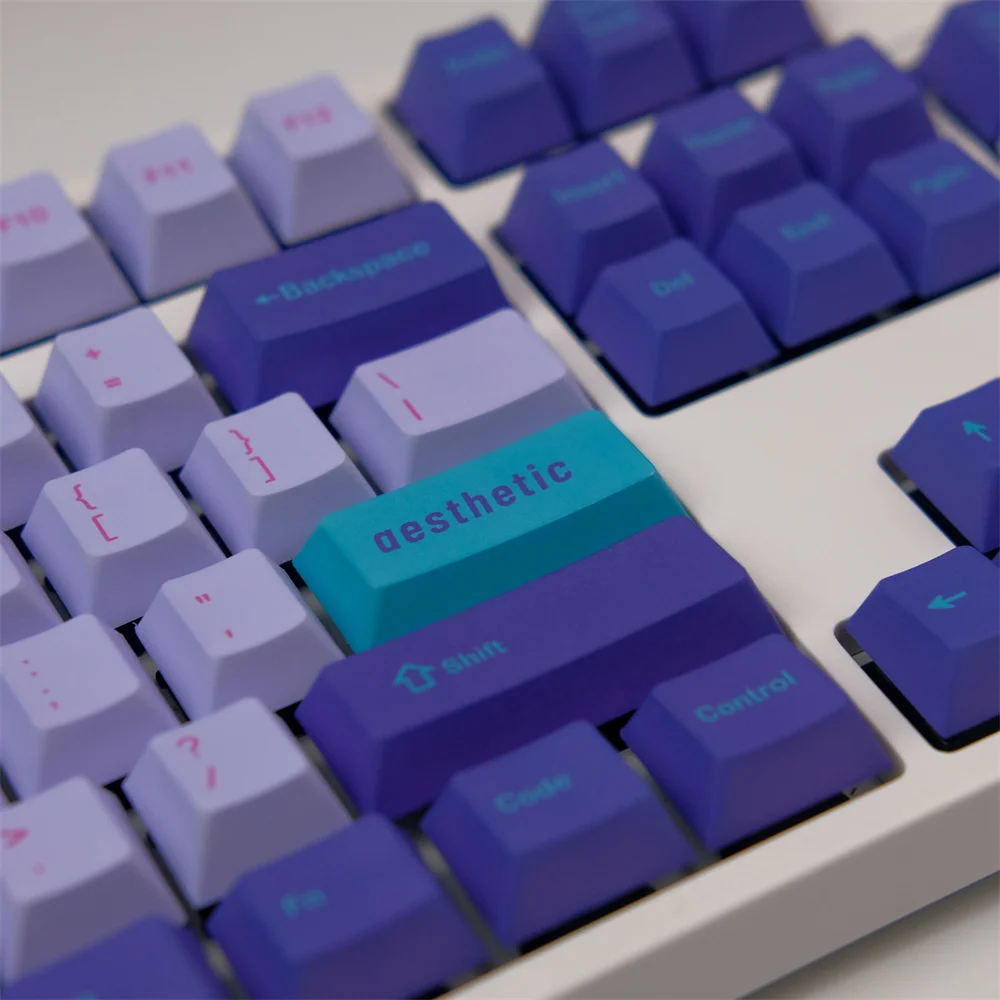 Gmk Vaporwave Keycap 128 Teclas Pbt Tintura-sublimação Teclados Mecânicos Chave Tampa Perfil Cereja para mx Switch Gh60 64 68 84 87 - Imagem 3
